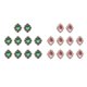 thumbnail image 4 of 20 Piezas Adornos Para álbum De Recortes Con Botón De Cuentas Traseras Planas Rosa Verde, 4 of 5