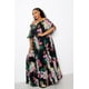 thumbnail image 5 of Vestido Largo Plisado con Hombros Descubiertos y Estampado Tropical, Talla 1XL, 5 of 5