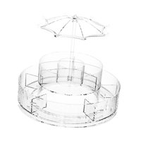 Magideal - Organizador De Maquillaje Giratorio 360, Estuche De Almacenamiento De Cosméticos, Soporte De Exhibición De Almacenamiento De Rejillas Múltiples, Base