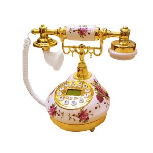 Bothyi - Teléfono Con Cable Antiguo Para Uso En Casa Y Oficina, Teléfono Fijo Con Pulsador