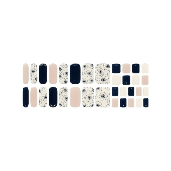 Uñas Sticker Efecto Gel Botanic Navy
