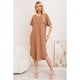 thumbnail image 2 of Vestido Midi Mujer Casual Cuello Redondo Bolsillos Colores 3377, 2 of 3