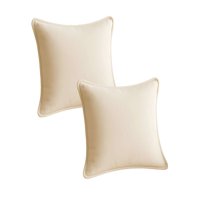 Genérico - Set De 2 Fundas De Cojin Lisa Con Borde 45X45 Beige