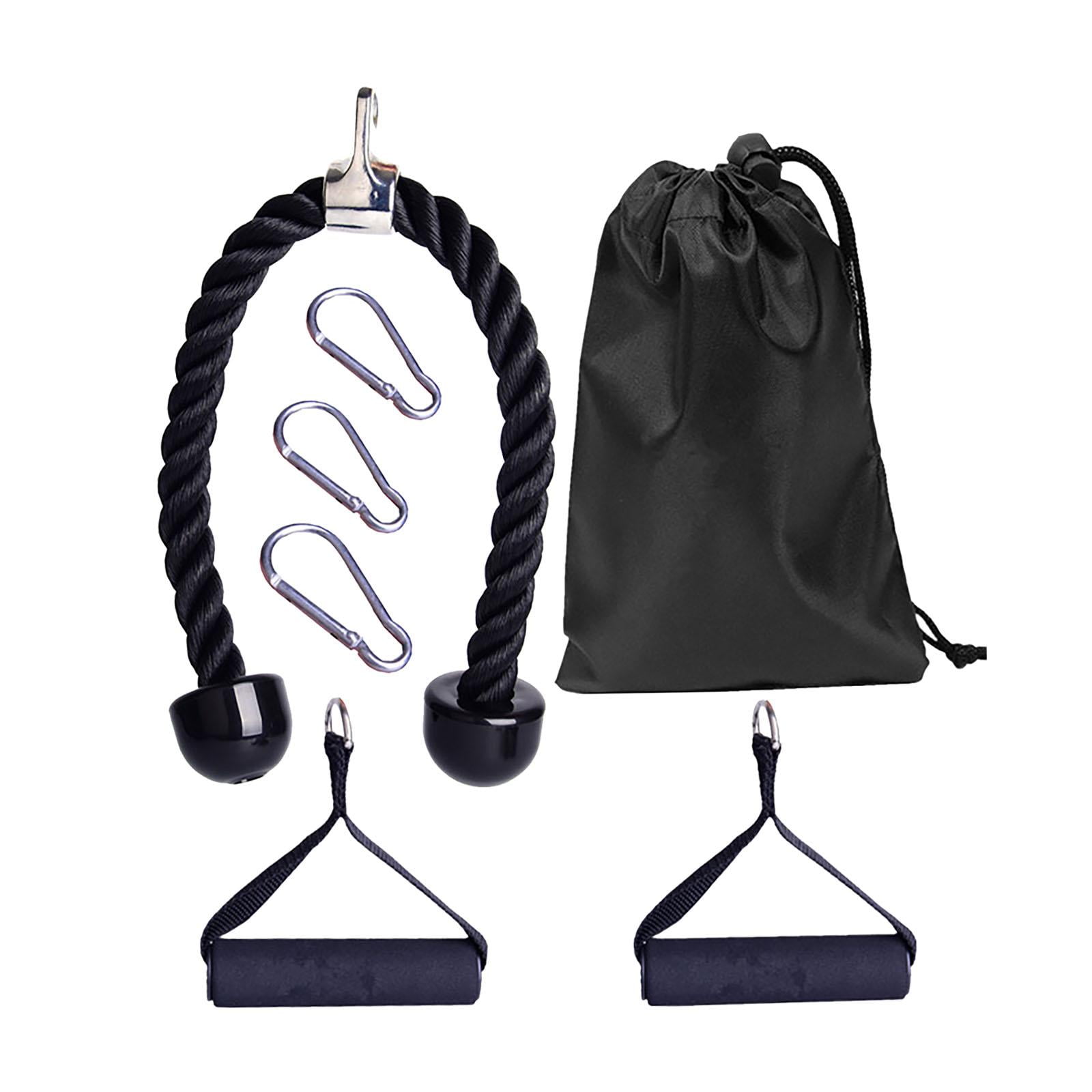 Magideal - Juego De Manijas De Ejercicio Con Cuerda Extraíble, Cuerda De Tracción Para Hacer Ejercicio, Cuerda Para Tríceps, Accesorio Para Máquina De Cable Para