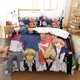 thumbnail image 1 of Fashion Anime Bed Sheet Set Golden Time Bedding Set Single Twin Full Size Bed Set Adult Kid Bedroom Duvet cover Sets Bed Sheets, 1 of 5