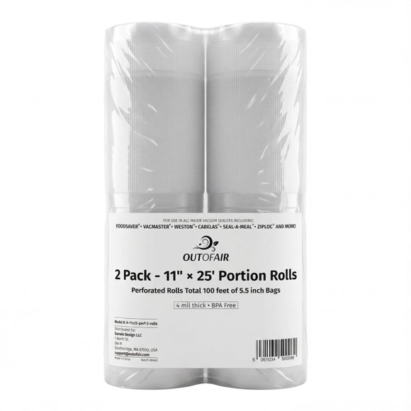 Rollos para selladora al vacío OutOfAir 28 cm x 7,6 m (2 unidades)