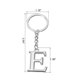 thumbnail image 2 of Uxcell Llavero de Letra Inicial Llave Cadena Colgante Anillo de Llave Decoración de Bolsa Mochila Plata, 2 of 4