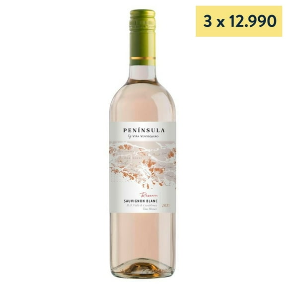Vino Blanco Peninsula Reserva Sauvignon Blanc Botella, 750 ml