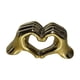 thumbnail image 3 of Figura decorativa manos corazón dorado oscuro, 3 of 3