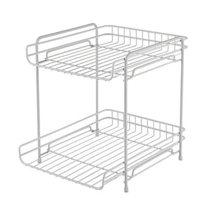 Magideal - Organizador De Gabinete De Cocina, Estante De Encimera, Estante De Especias Debajo Del Fregadero, Organizador Para Dormitorio Blanco