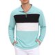 thumbnail image 5 of Camiseta Polo de Manga Larga con Bloque de Color y Cremallera Cuarto para Hombre XL Azul Claro, 5 of 6