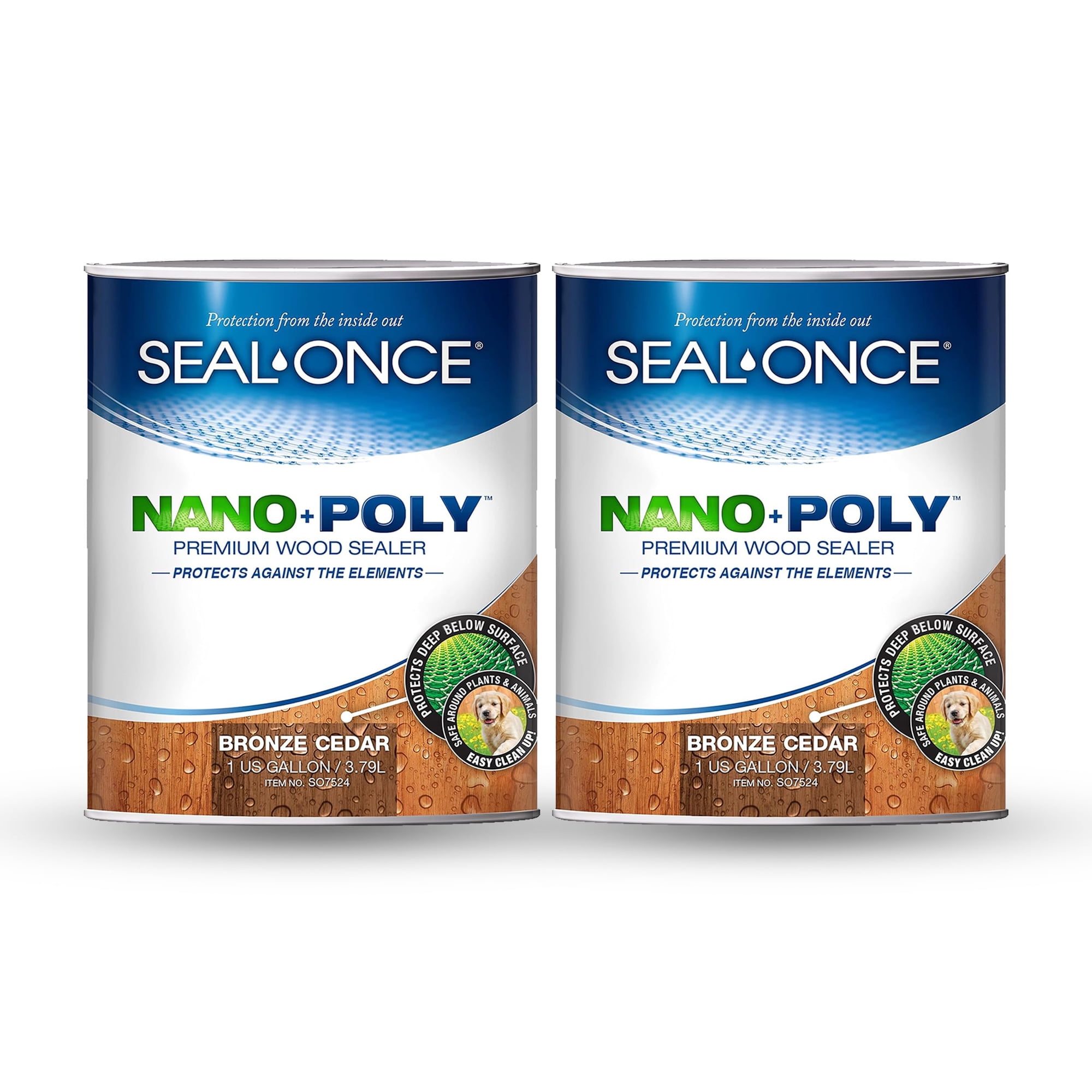 Sellador De Madera Seal-once Nano+poly Con Poliuretano De 7,6 Litros Y Bronce