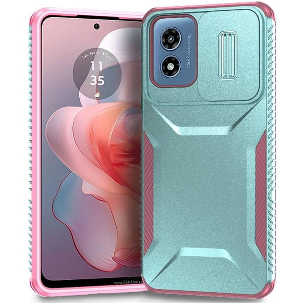 Funda Resistente para Motorola Moto G22 con Tapa Deslizante y Protección Militar Verde
