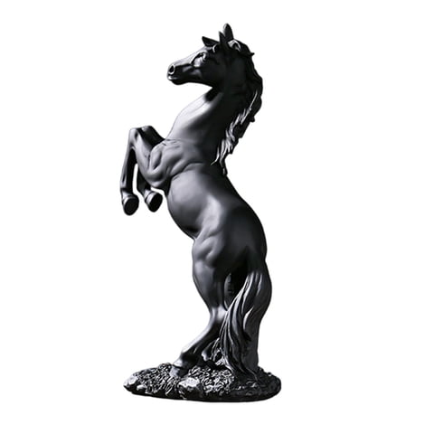 Bothyi - Estatua De Caballo, Decoración De Animales, Estatua Coleccionable Para Estudio, Sala De Estar, Escritorio, Negro