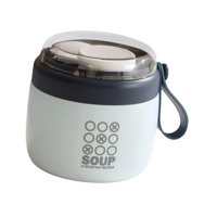 Magideal - Recipiente Térmico Para Alimentos, Lonchera, Taza De Desayuno, Fácil De Limpiar, Almacenamiento De Alimentos, Taza Térmica Para Sopa, Para Viajes, Tra Azul