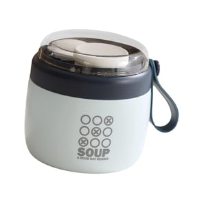 Magideal - Recipiente Térmico Para Alimentos, Lonchera, Taza De Desayuno, Fácil De Limpiar, Almacenamiento De Alimentos, Taza Térmica Para Sopa, Para Viajes, Tra Azul