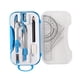 thumbnail image 5 of Kit de geometría matemática, juego de brújula, transportador, regla triangular, papelería, escolaridad con estuche de almacenamiento para dibujo, , Azul, 5 of 5