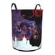 thumbnail image 2 of Miles Morales Cesta de lavandería de gran capacidad redonda con asa, bolsa para ropa sucia plegable, almacenamiento para dormitorio, baño y lavadero 44x35 cm, 2 of 6