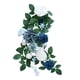 thumbnail image 3 of Flores Del Respaldo De La Silla Corona Floral Del Arco De La Boda Del PEW Para La Silla De La Ceremonia De La Boda Azul, 3 of 3