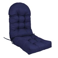 Ioensy - Cojín De Patio Con Respaldo Alto, Sólido, Para Muebles, Interior, Exterior, Mecedora, Color Azul Oscuro