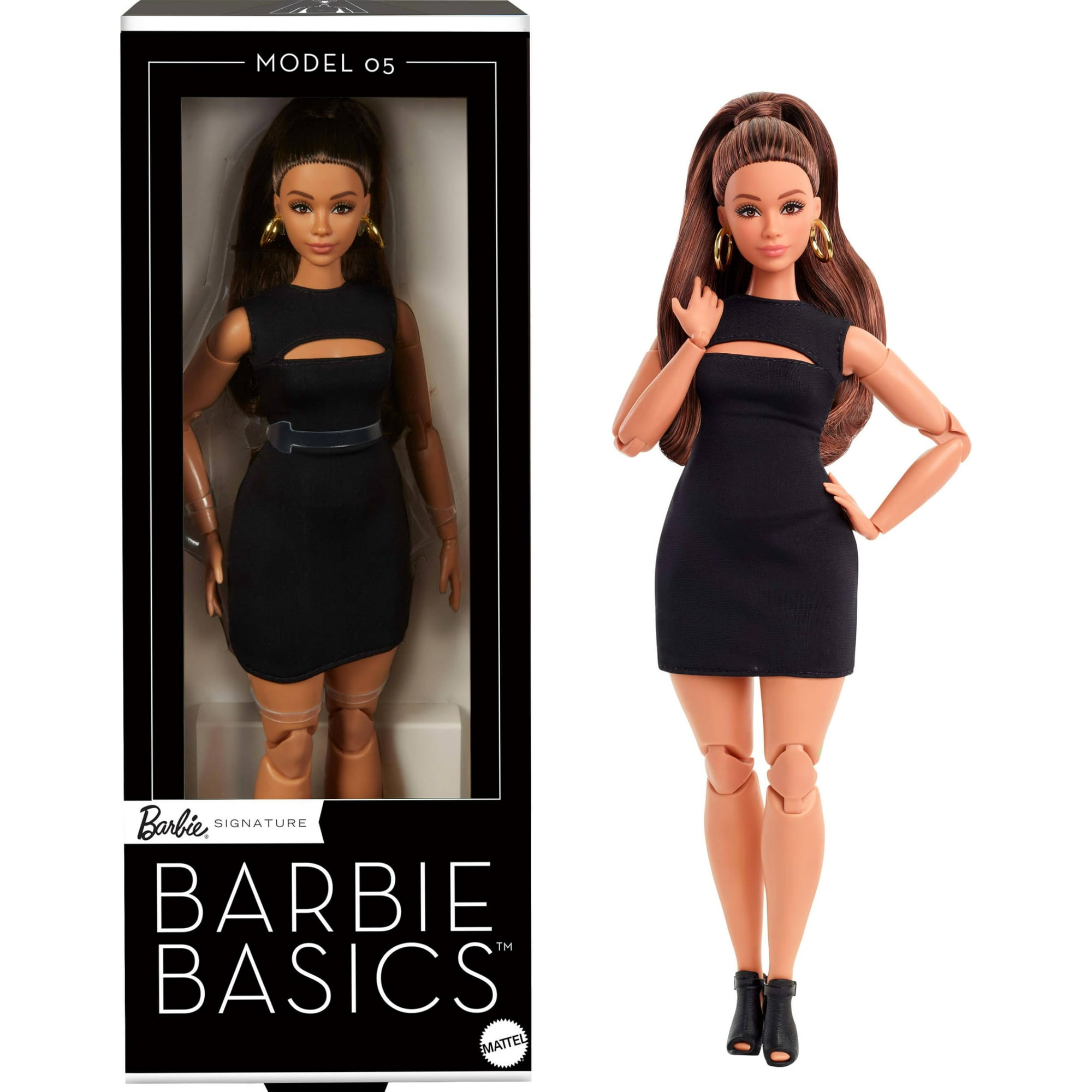 Muñeca De Coleccionista Barbie Basics Modelo 05 Con Cabello Castaño