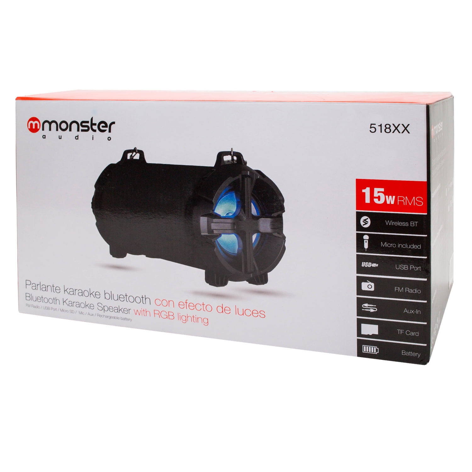 Monster Audio - Bazooka Karaoke 518xx Negro | Monster Open Box