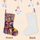thumbnail image 3 of El Asombroso Circo Digital Tema: Calcetines de Navidad, fino lino blanco para colgar en escaleras y chimenea, decoración navideña para el hogar, regalo de Navidad. 45cm × 32cm, 3 of 5