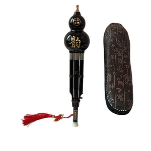 Magideal - Flauta , Instrumento De Viento De Bambú, Llave C Portátil, Viento De Madera Con Estuche, Flauta De Calabaza, Flauta De Cucurbitáceas,