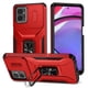 thumbnail image 1 of Funda Armada para Motorola Moto G Power 2023 con Tapa Deslizante y Soporte Magnético Giratorio Rojo, 1 of 5