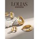 thumbnail image 3 of LOLIAS Small 14K Gold Plated Chunky Hoop Earrings for Women, 3 of 3