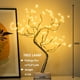 thumbnail image 4 of Lámpara de árbol bonsái de mesa de 20" con 108 luces LED de alambre de cobre, lámpara de árbol artificial DIY, funciona con pilas/USB, luces decorativas para interiores de fiesta navideña de escritori, 4 of 7