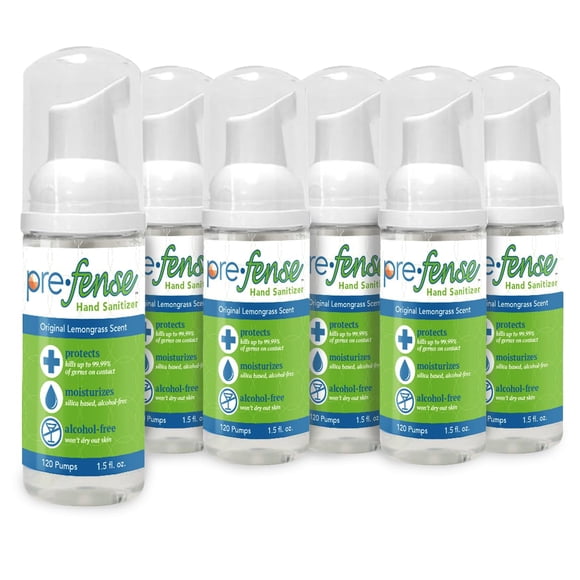 Desinfectante de Manos Prefense 42 ml Aroma a Hierba Limón - Paquete de 6