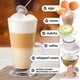 thumbnail image 5 of Espumador de leche Zulay Kitchen Duracell Powered, portátil, negro y plateado, 5 of 9