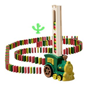 Magideal - Juguetes De Tren Eléctrico Colocación De Bloques De Ladrillos Juegos Automático Rally Tren Juguetes Bloques De Colores Colocación De Tren De Juguete Verde