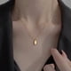 thumbnail image 5 of Collar con Dije de Barra Rectangular Pequeña Chapado en Oro de 18K para Mujer, Cadena Satélite Delicada con Cuentas con Cadena Principal de 40 Cm + Extensor de 5 Cm, Joyería Minimalista para Capas, 5 of 5