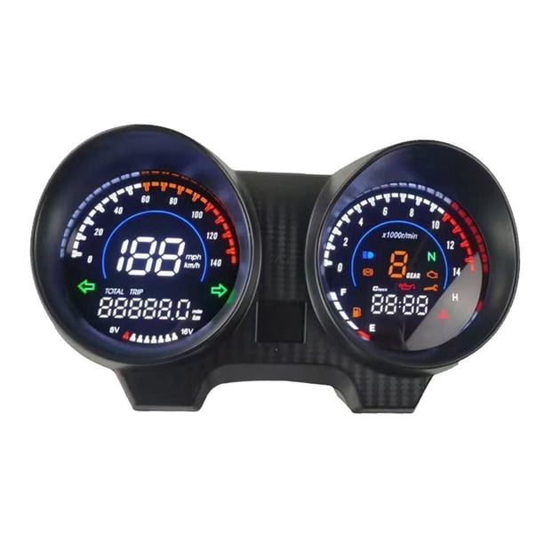 Velocímetro Digital para motocicleta con medidor retroiluminado, medidor de odómetro para tablero de motocicleta para piezas de Brasil CG150, fáci V