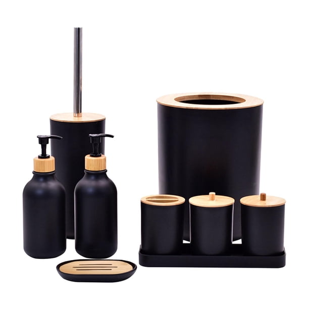 Juego De Accesorios De Baño, Jabonera, Soporte Para Cepillo De Dientes Para Fregadero De Tocador De Cocina, Color Negro