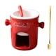 thumbnail image 2 of Taza Para Fondue, Para Derretir Queso, Mantequilla, Postre Casero, Taza Para Derretir Chocolate, Color Rojo, 2 of 5