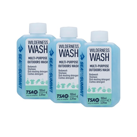 Jabón Campamento Sea to Summit Wilderness Wash, 100 ml, paquete de 3