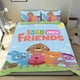 thumbnail image 1 of Amigos de Sago Mini Conjunto de sábanas temático, trío de piezas, cómodo y amigable con la piel, diseño único, regalo de decoración para el hogar para familiares, amigos y fans, 90 cm * 190 cm, 1 of 6