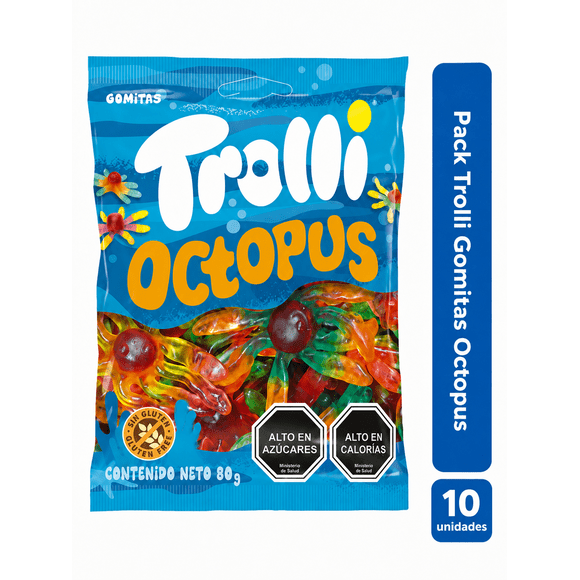 Pack 10 Gomitas Octopus 80g