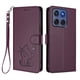 thumbnail image 1 of Funda de Gato tipo Libro para Motorola Edge 60 Fusion, Morado Oscuro, 1 of 6