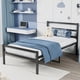 thumbnail image 2 of Metal Platform Bed frame with Headboard, Sturdy Metal Frame, No Box Spring Needed(Twin), 2 of 3