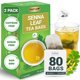 thumbnail image 1 of LeafLea Té de hojas de senna en bolsitas, 80 unidades, sin cafeína, 1 of 9