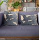 thumbnail image 3 of Cojín decorativo Plutus Brands Blue Plutus Palm Floral 60 x 60 cm, 3 of 9