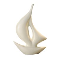 Magideal - Estatua De Barco De Vela, Adorno De Barco De Vela, Figura Creativa Coleccionable, Decoración Del Hogar, Decoración De Inauguración De La Casa, Escultu Blanco