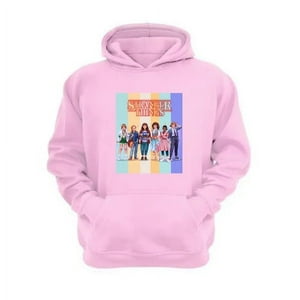 Genérico - Polerón Canguro Stranger Things Rosa Talla L Unisex