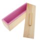thumbnail image 1 of Rectángulo Molde De Jabón De Silicona Molde De Madera Tapa DIY Toast Loaf Molde 900ml Rosa, 1 of 3