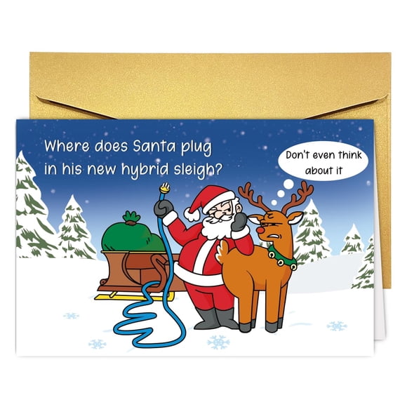 Tarjeta de felicitación navideña COLINHELIN Funny Santa Merry Christmas