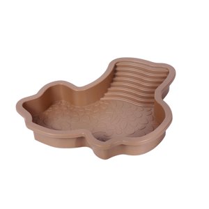 Ioensy - Piscina Para Reptiles Con Rampa, Cuenco Para Tortugas, Suministros Para Mascotas, Ranas, Tortugas, Color Marrón Y Amarillo